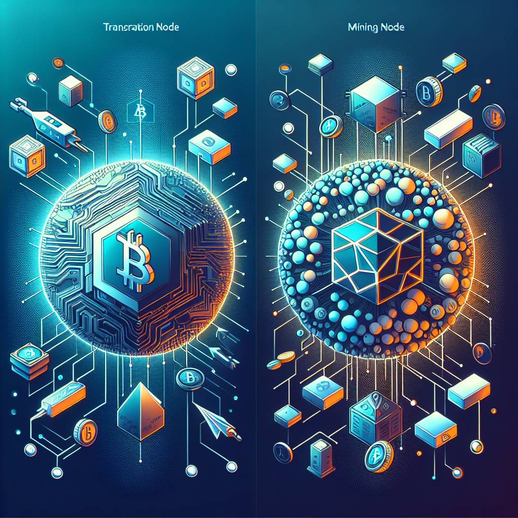 What is the difference between a transaction node and a mining node in the world of cryptocurrency?