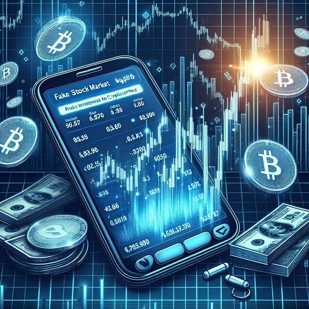 How can I use a fake stock market app to practice trading cryptocurrencies?