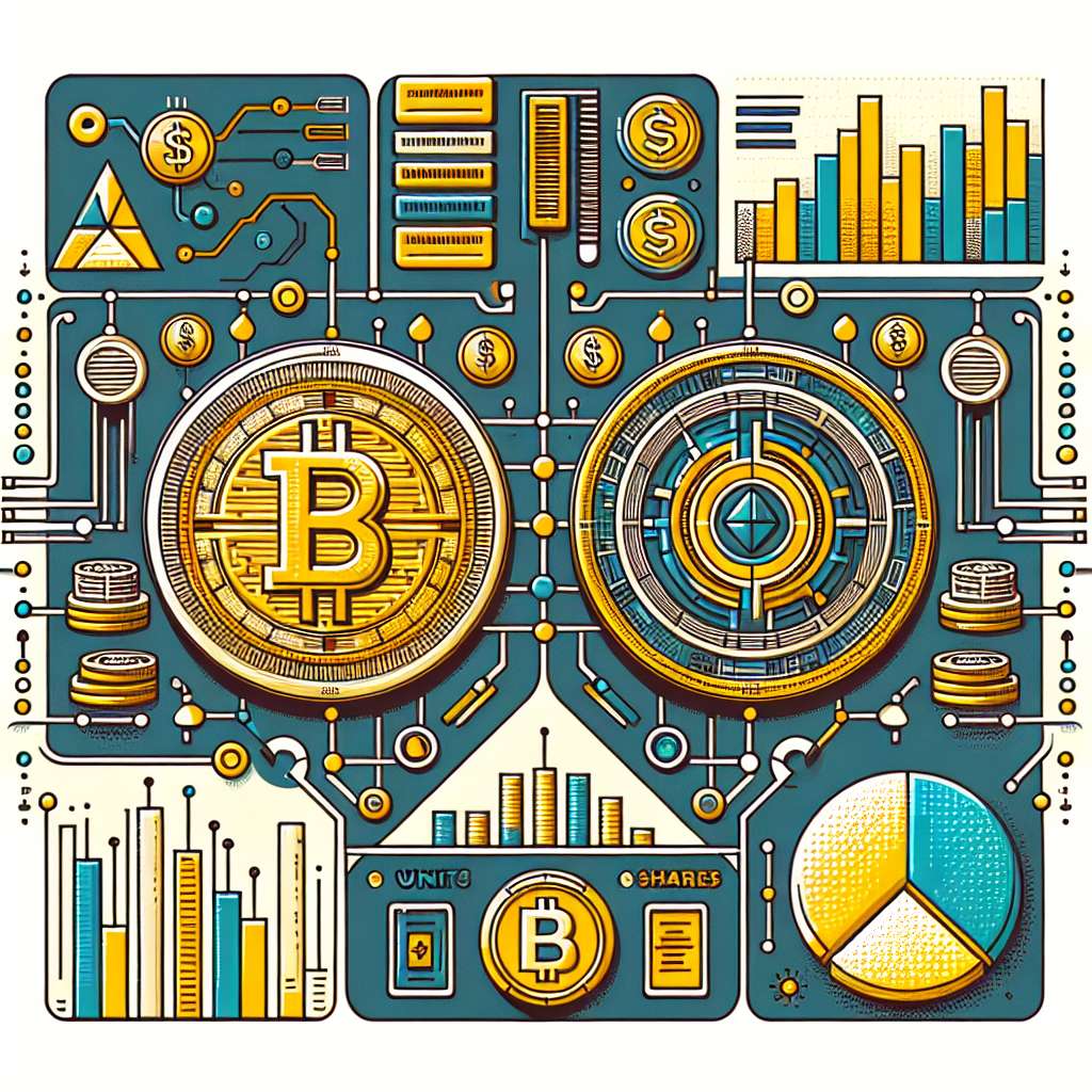 What is the difference between units and shares in the context of digital currencies?