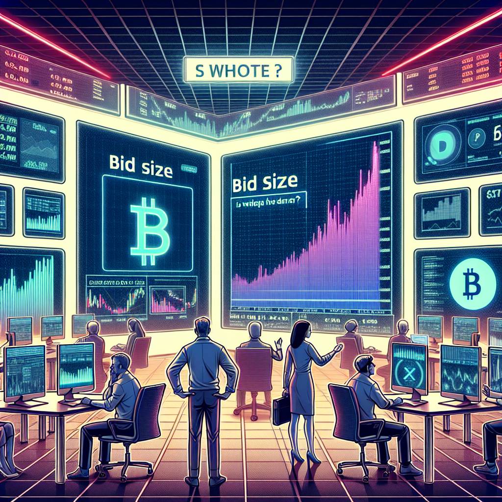 Why is the bid size an important factor for cryptocurrency traders?