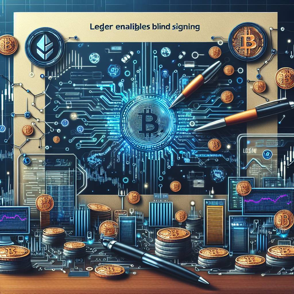 Which cryptocurrencies or blockchain projects have implemented ledger enable blind signing?