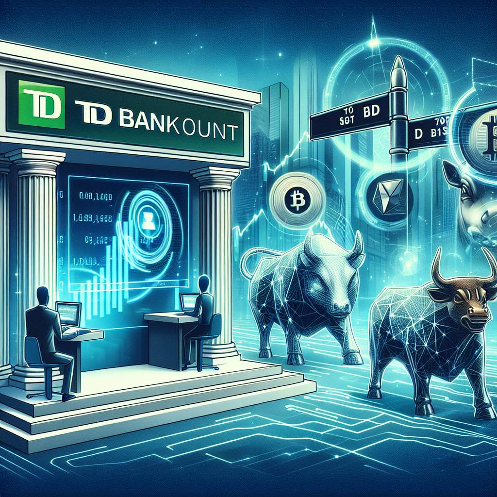 What are the steps to open a TD checking account online and invest in digital currencies?