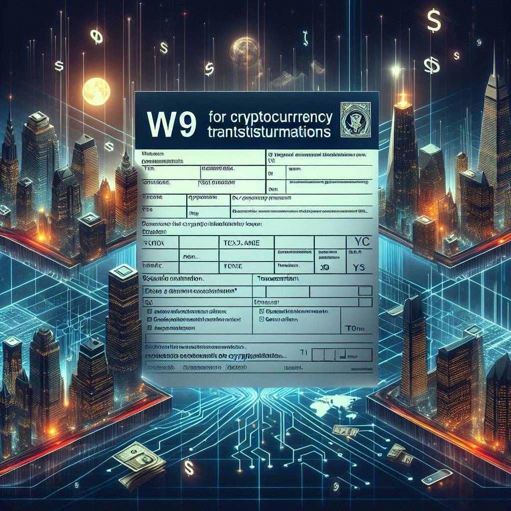 What information should be included on a W9 form for cryptocurrency transactions?