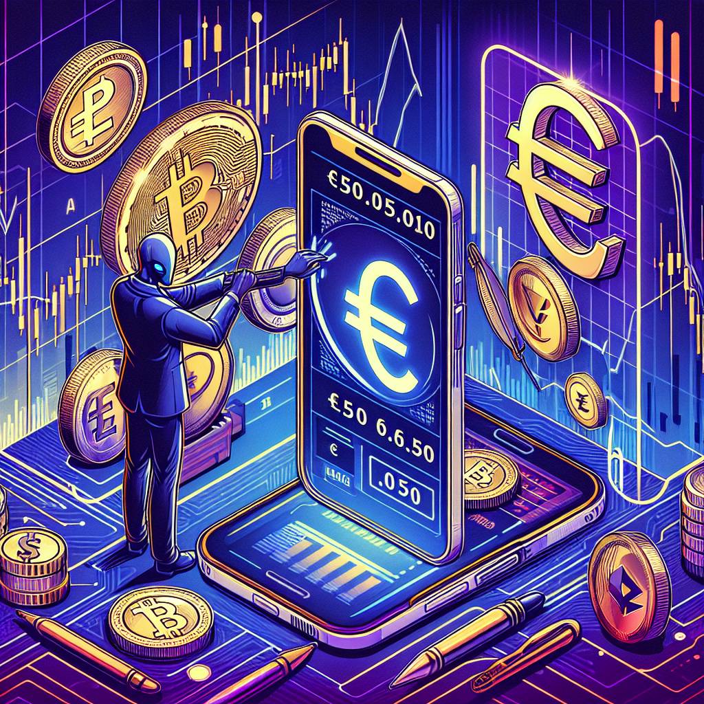 How can I check the exchange rate between Euro and popular cryptocurrencies?