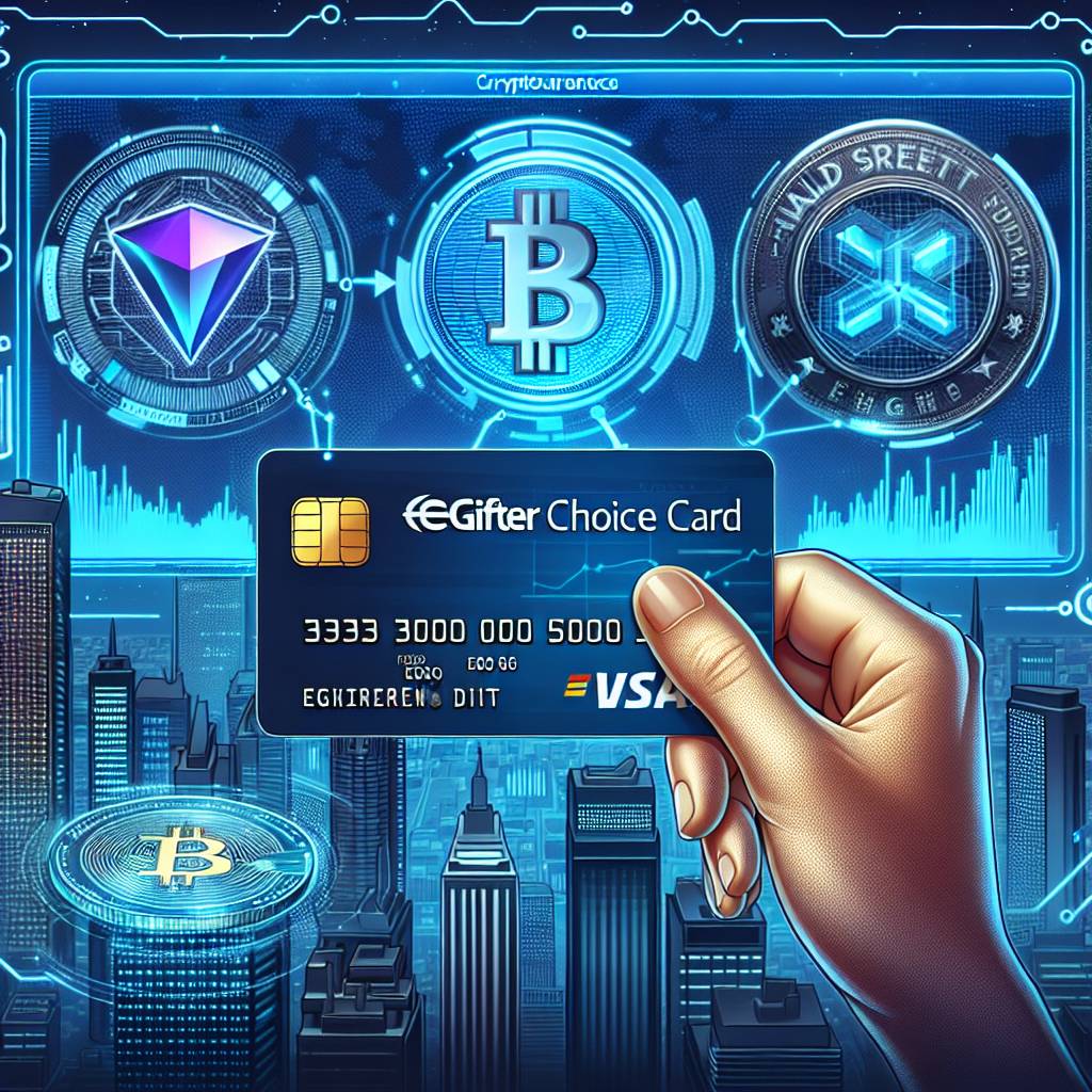 How can I use egifter choice card to purchase cryptocurrencies?