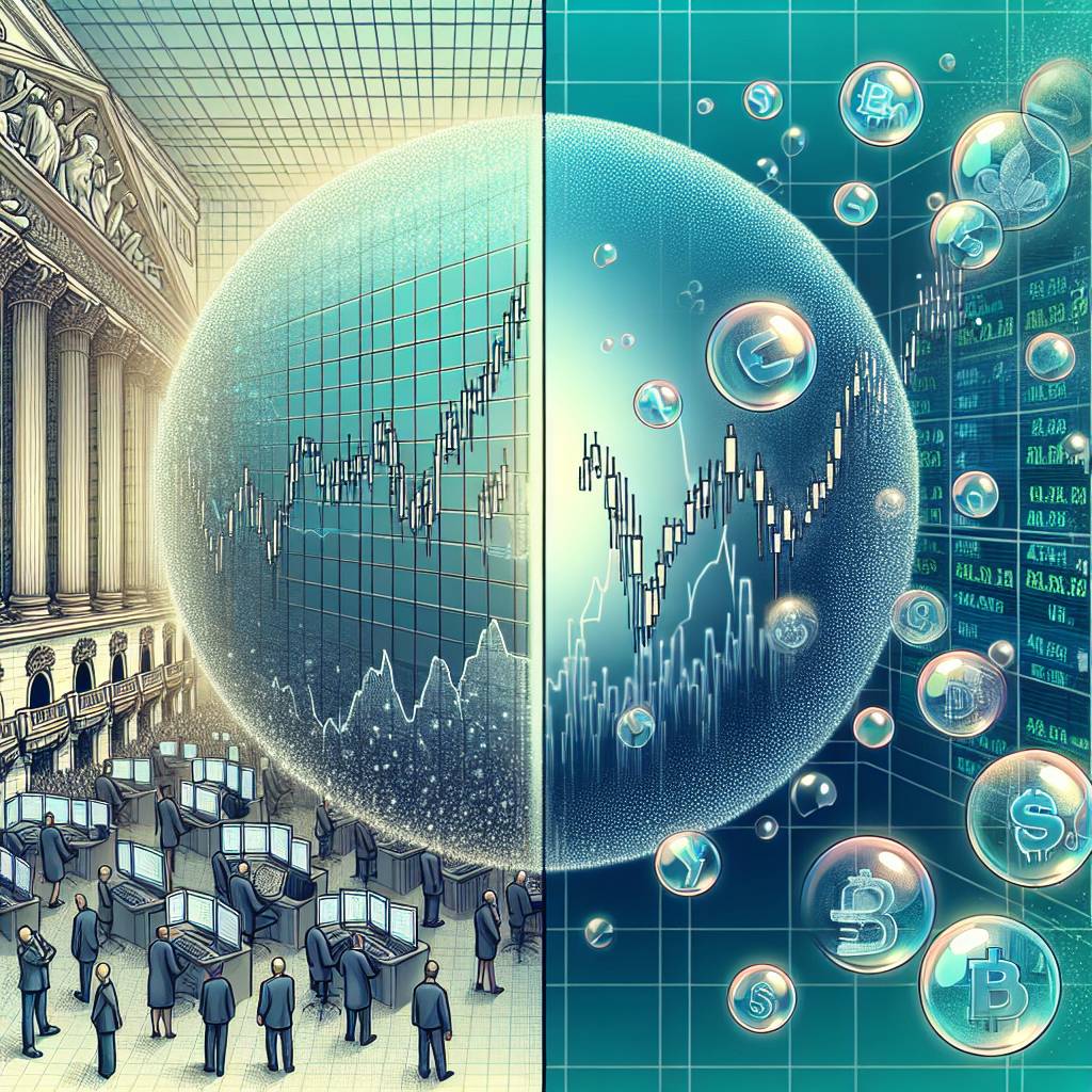 How do economic bubbles in traditional finance compare to those in the cryptocurrency world?