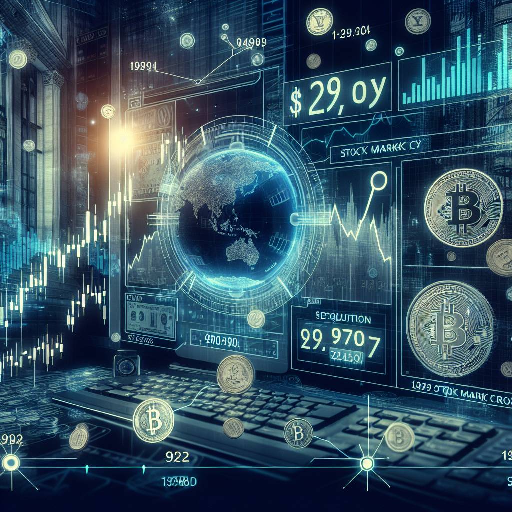What happened to the stock market in 1929 and how did it impact the cryptocurrency industry?