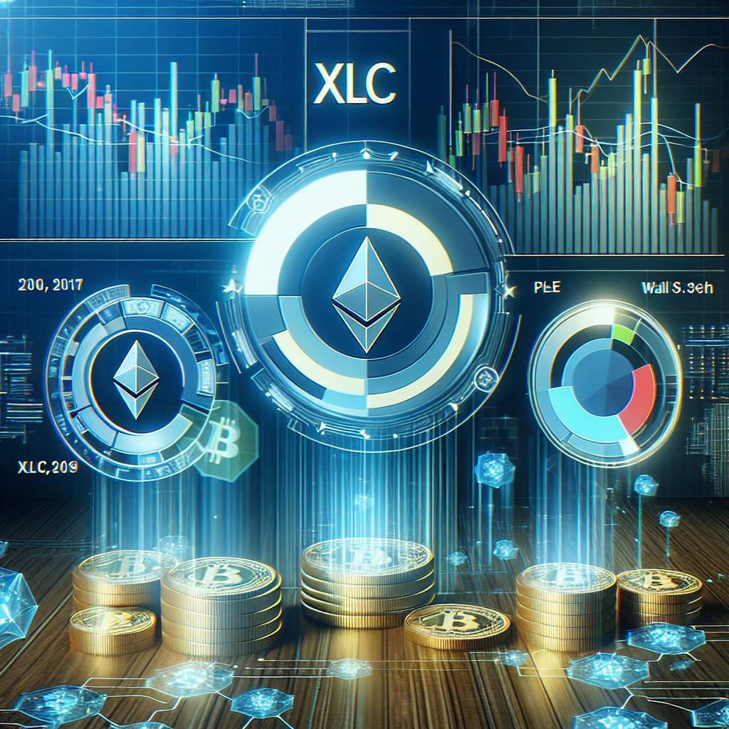 What is the composition of XLC's top holdings in the digital currency space?