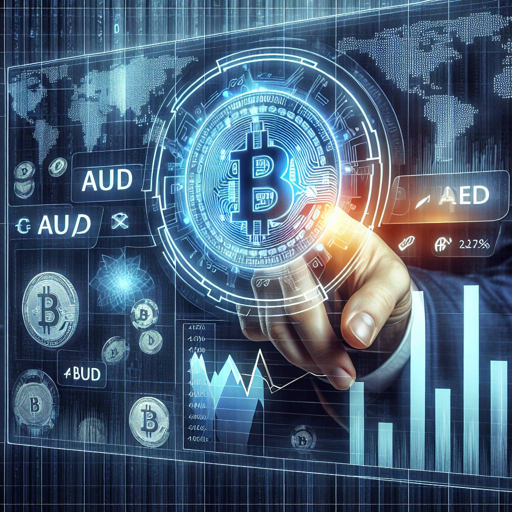 What is the historical trend of the AUD to USD exchange rate in the world of digital currencies?