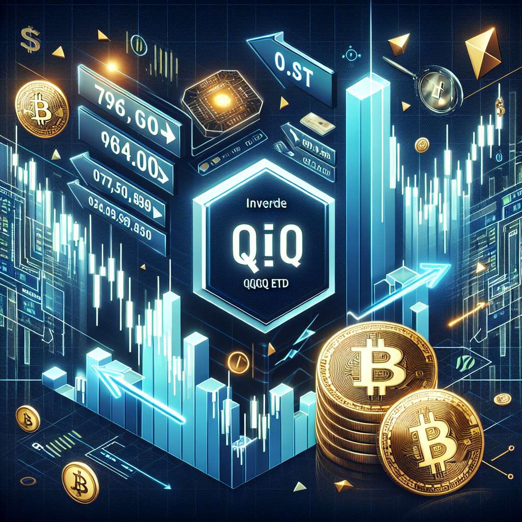 What is the correlation between inverse QQQ ETF and cryptocurrencies?