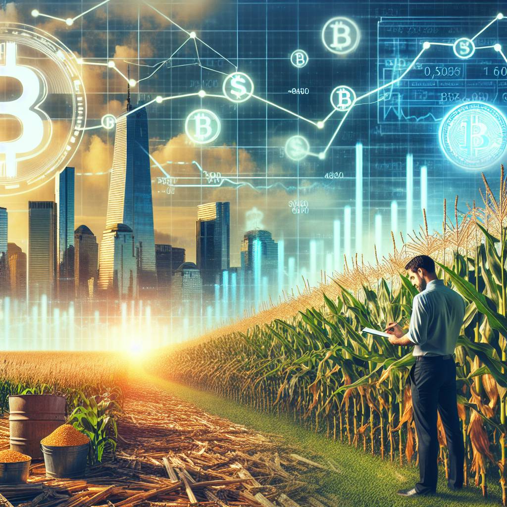 Are there any correlations between corn prices and the performance of digital currencies?