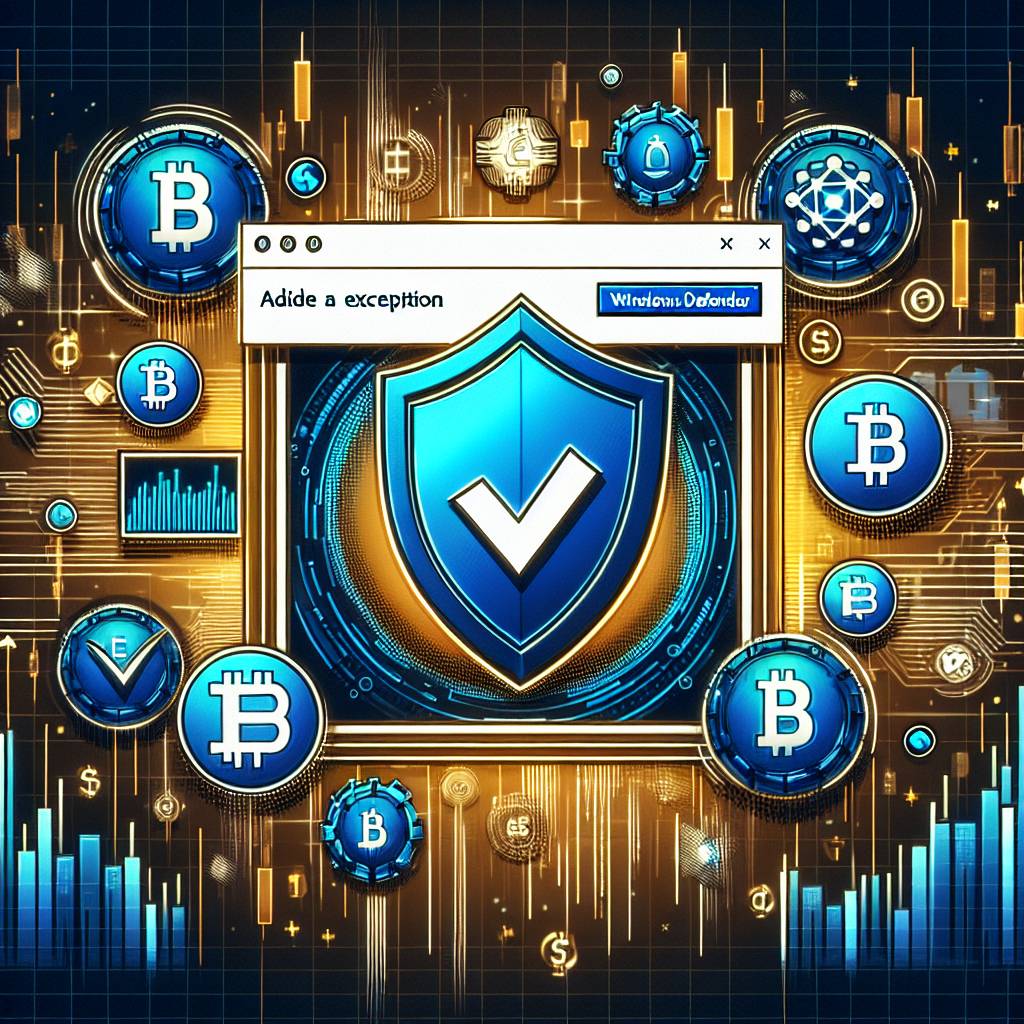 What are the steps to add an exception to Windows Defender for cryptocurrency trading platforms?