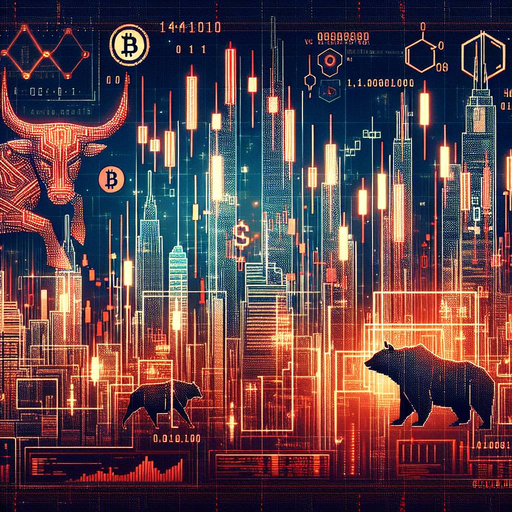 What are the significance of the red and green candlestick chart in the analysis of digital currencies?