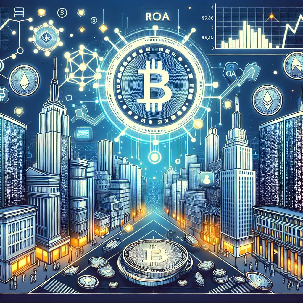What role does ROA play in evaluating the financial performance of blockchain-based tokens?