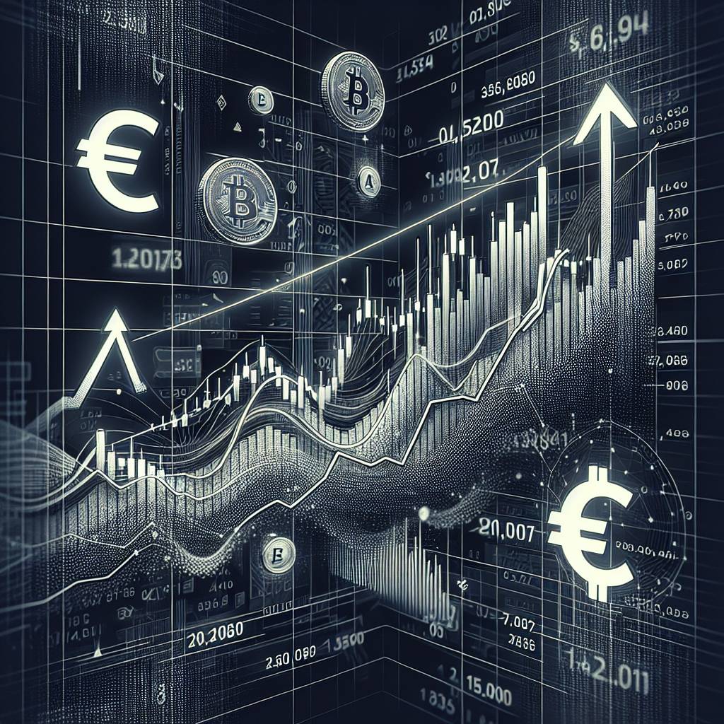 Where can I find a live chart showing the EUR to USD conversion rate for cryptocurrencies?