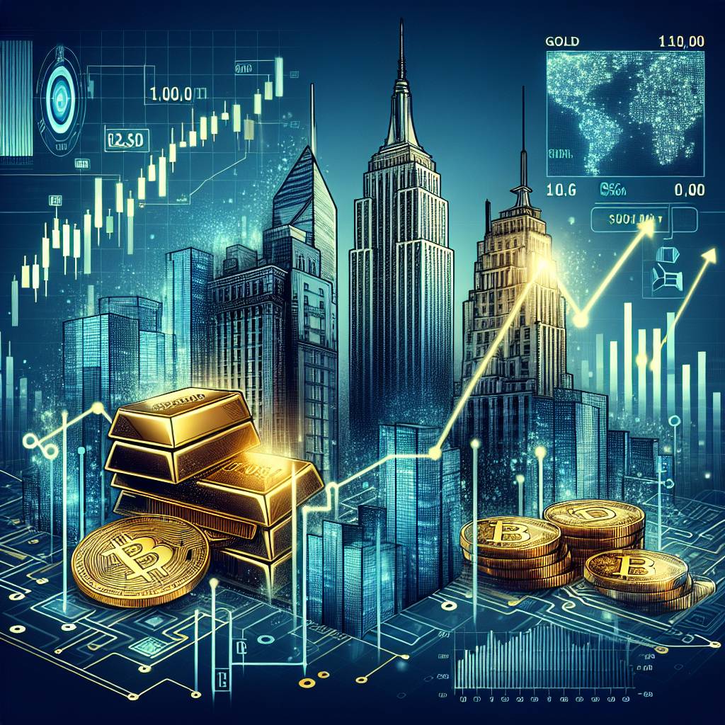 What is the correlation between gold value projections and the price movements of popular cryptocurrencies?