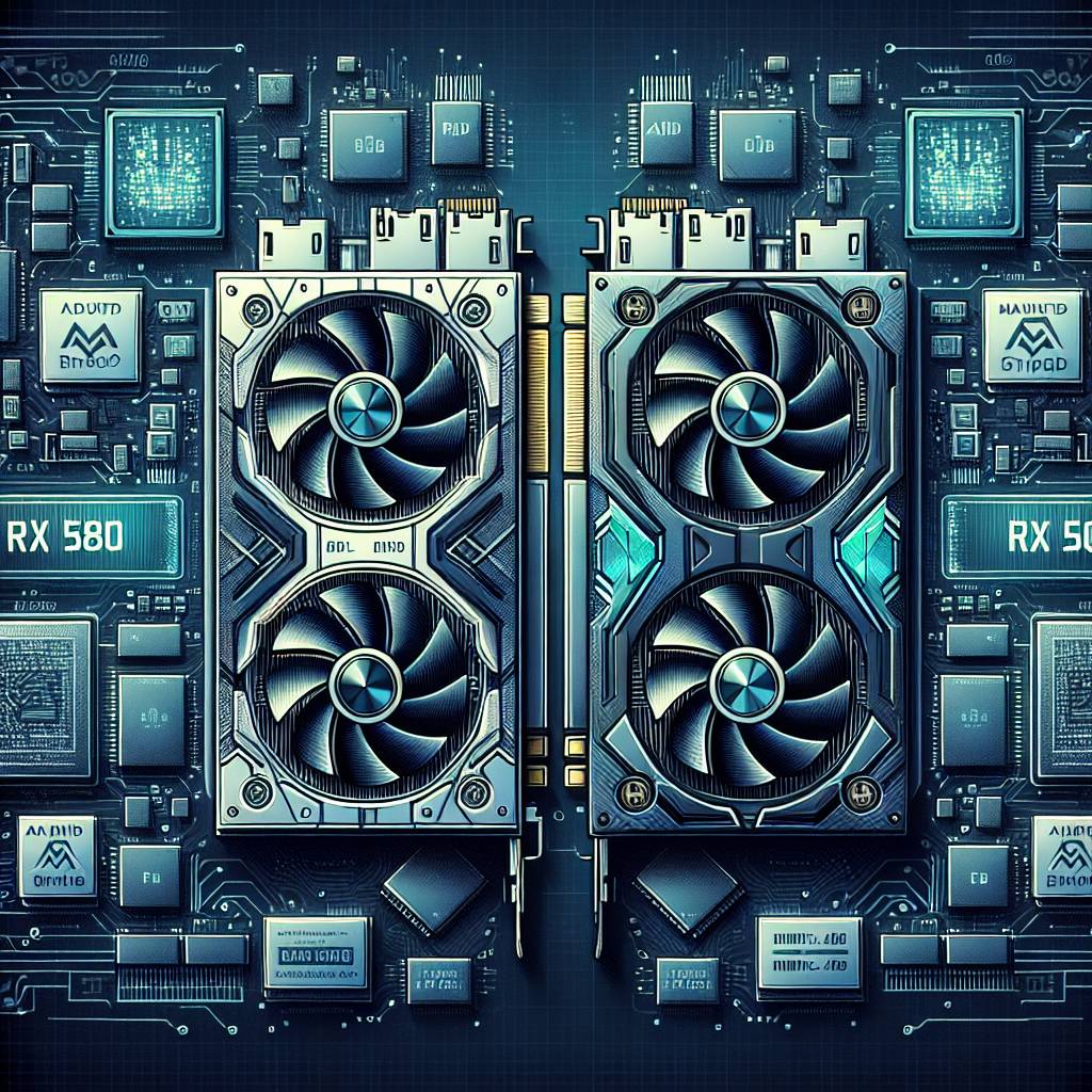 What is the difference in performance between AMD RX 580 4GB and 8GB for cryptocurrency mining?