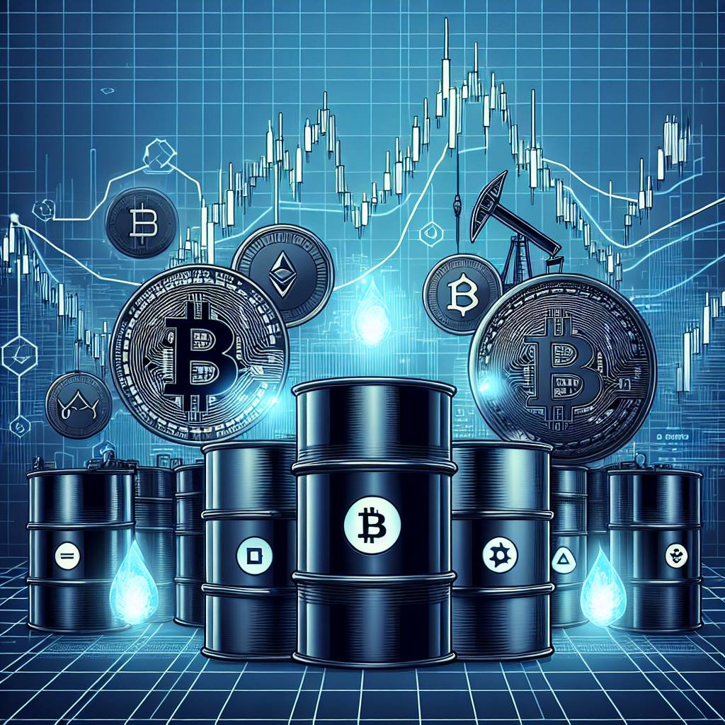 What are the correlations between crude oil price trends and the performance of cryptocurrencies?