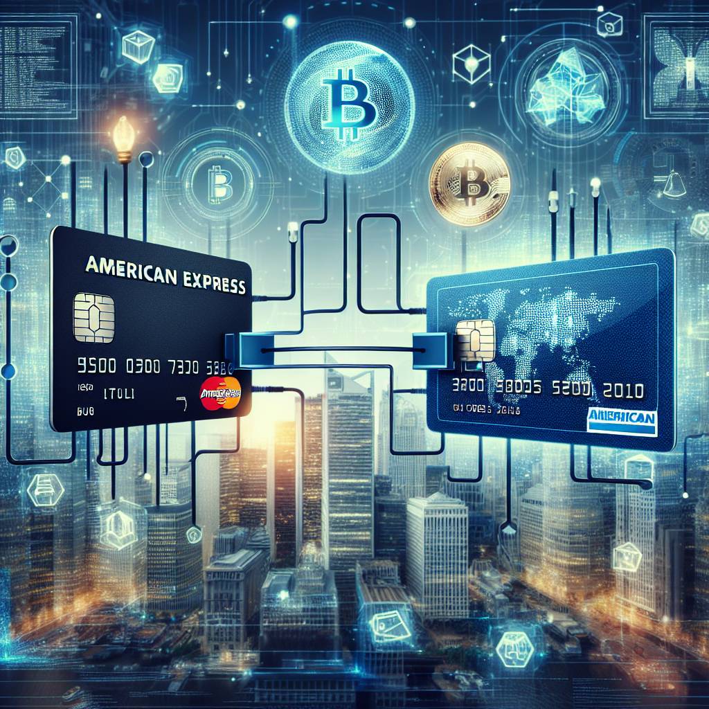 How can I link my American Express Bluebird account to a digital wallet for trading cryptocurrencies?