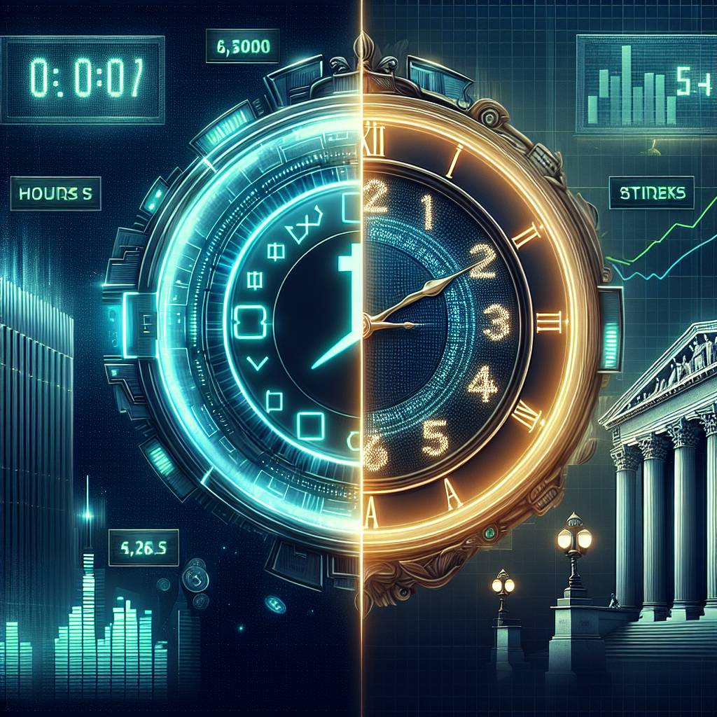 How do the market hours of cryptocurrencies differ from traditional treasury bond market hours?