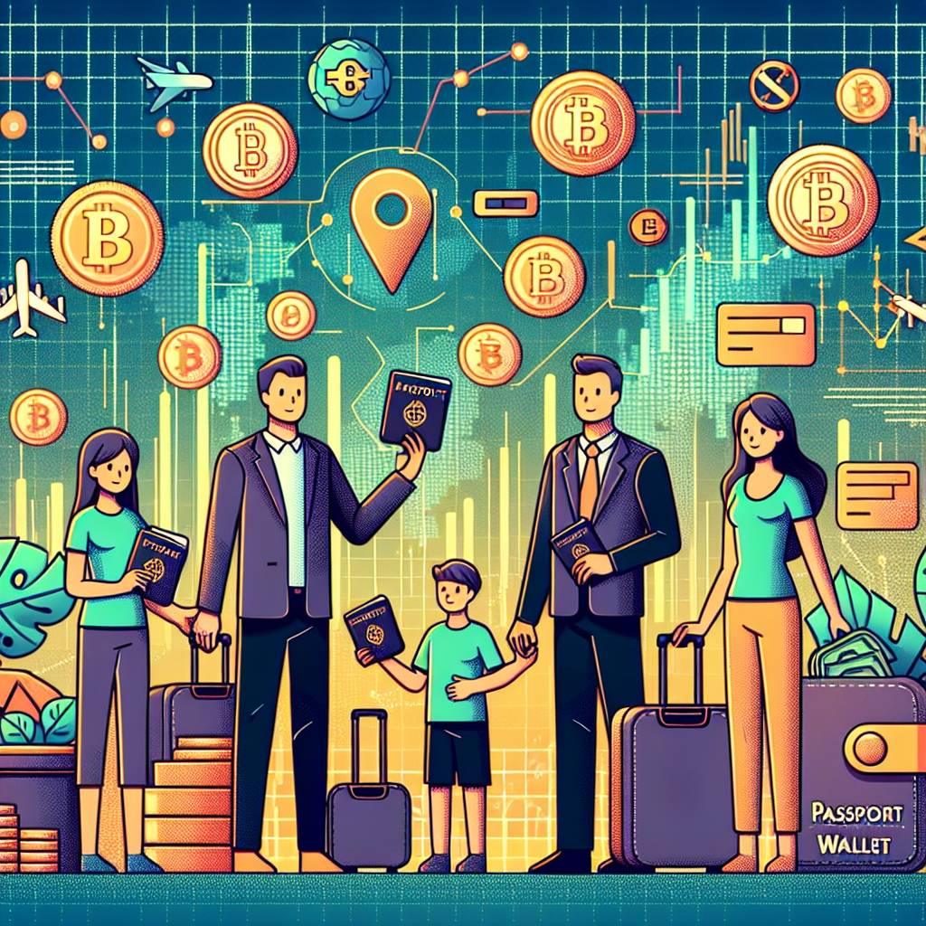 How can I secure my family's digital currencies while traveling with a passport wallet?