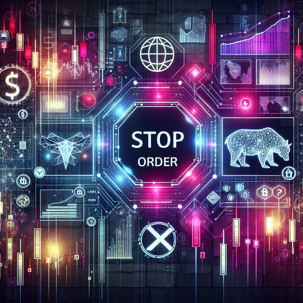 What is a stop order and how can it be used in the cryptocurrency market?