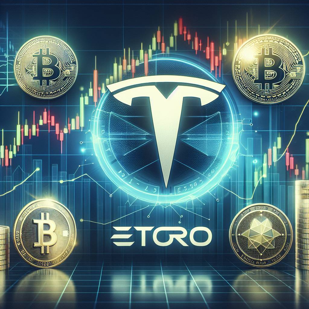 Are there any fees or charges when buying Tesla stock with digital currencies on eToro?