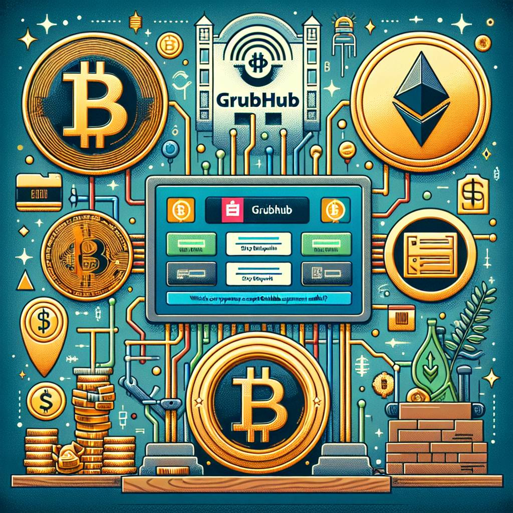 Which cryptocurrencies accept Grubhub as a payment method?