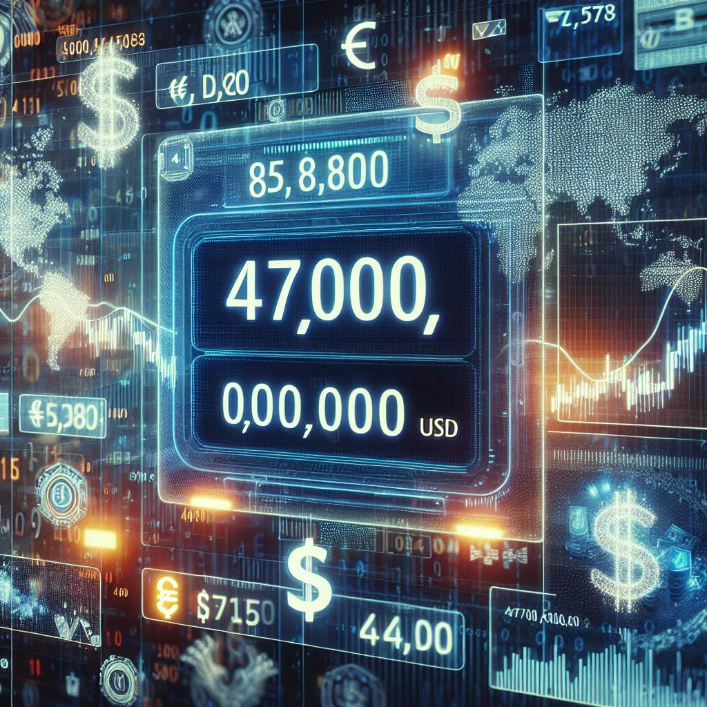 What is the current exchange rate for 47000 won to USD in the cryptocurrency market?