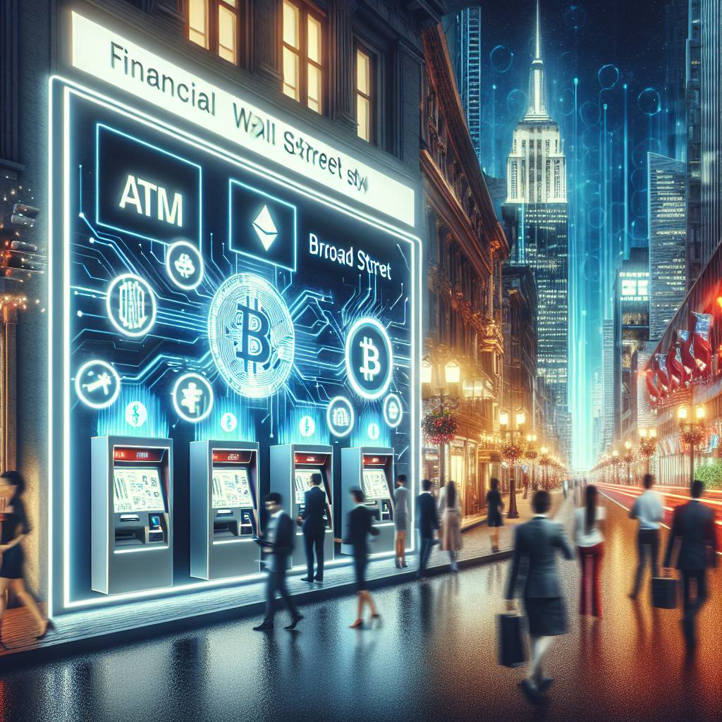 Are there any cryptocurrency ATMs or exchanges available on Broad Street?