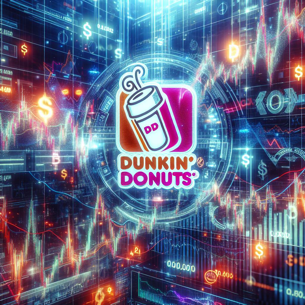 What is the market value of the cryptocurrency linked to the stock symbol for Dunkin Donuts?