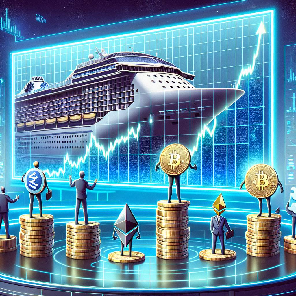 Which cryptocurrencies are impacted by the fluctuations in the stock price of Royal Caribbean?