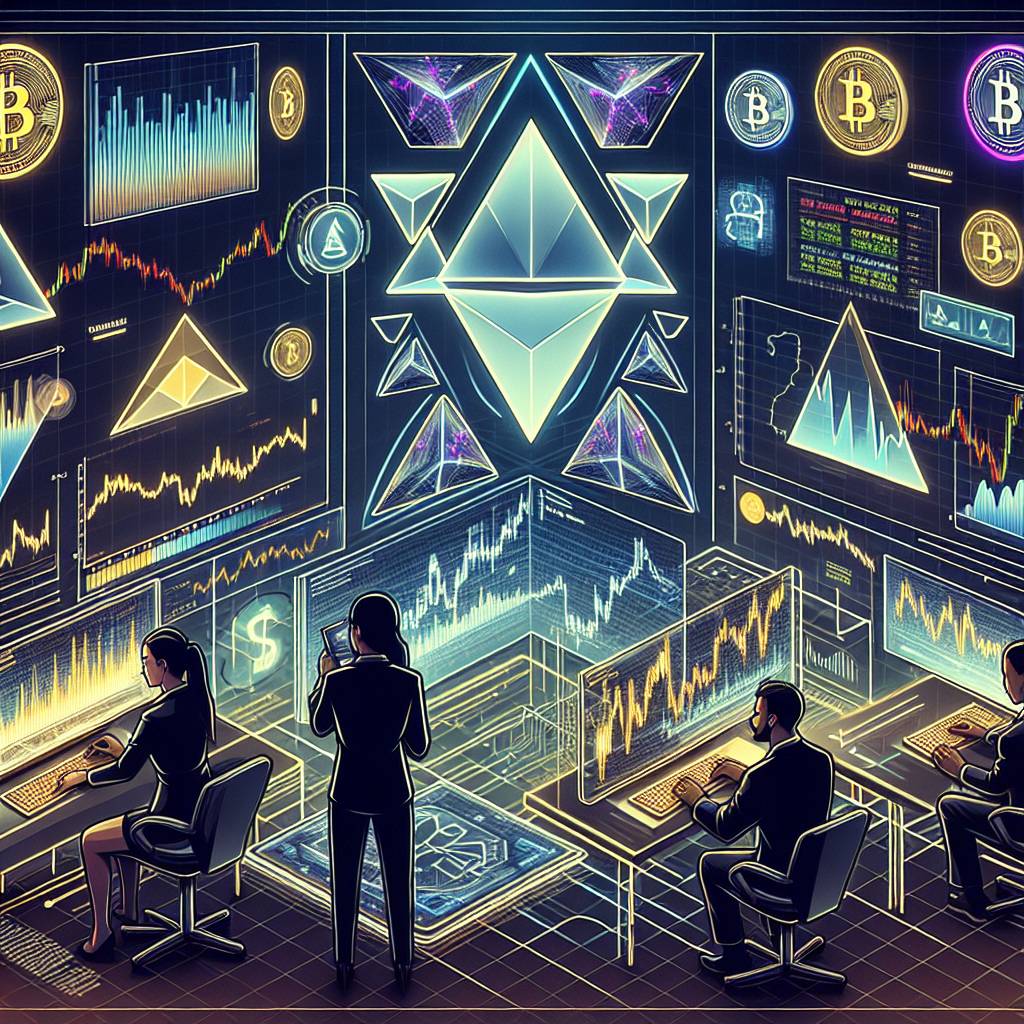 How can symmetrical triangles be used to predict future price movements in cryptocurrencies?