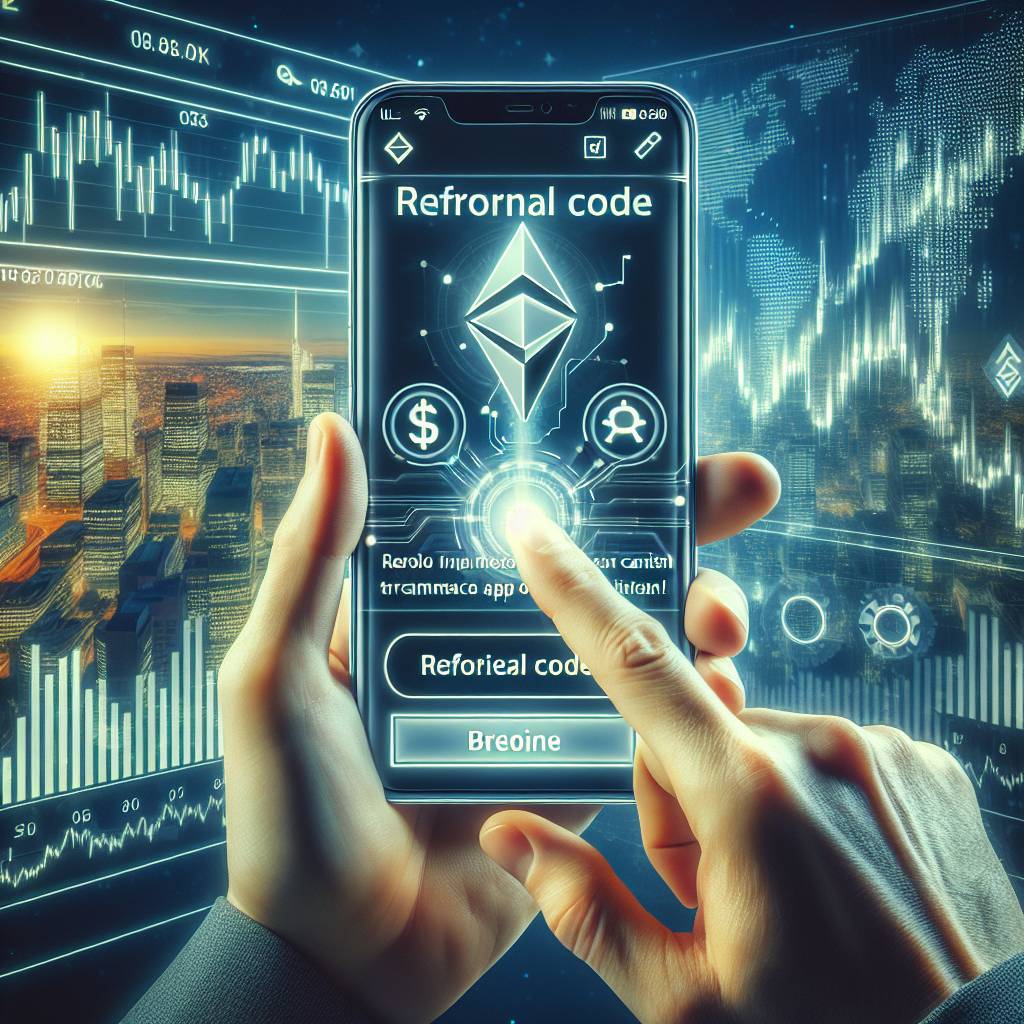 How can I enter a referral code on a cryptocurrency exchange?