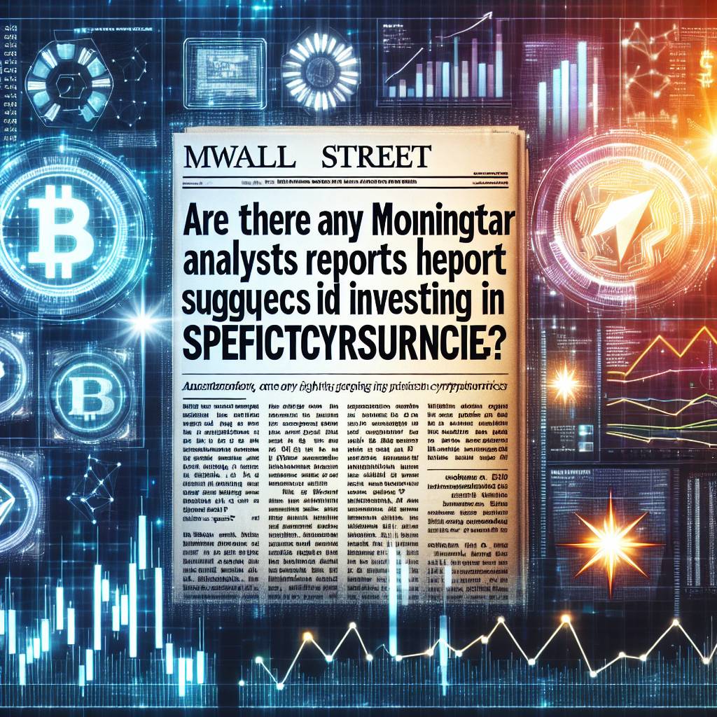 Are there any morningstar analyst reports that suggest investing in specific cryptocurrencies?