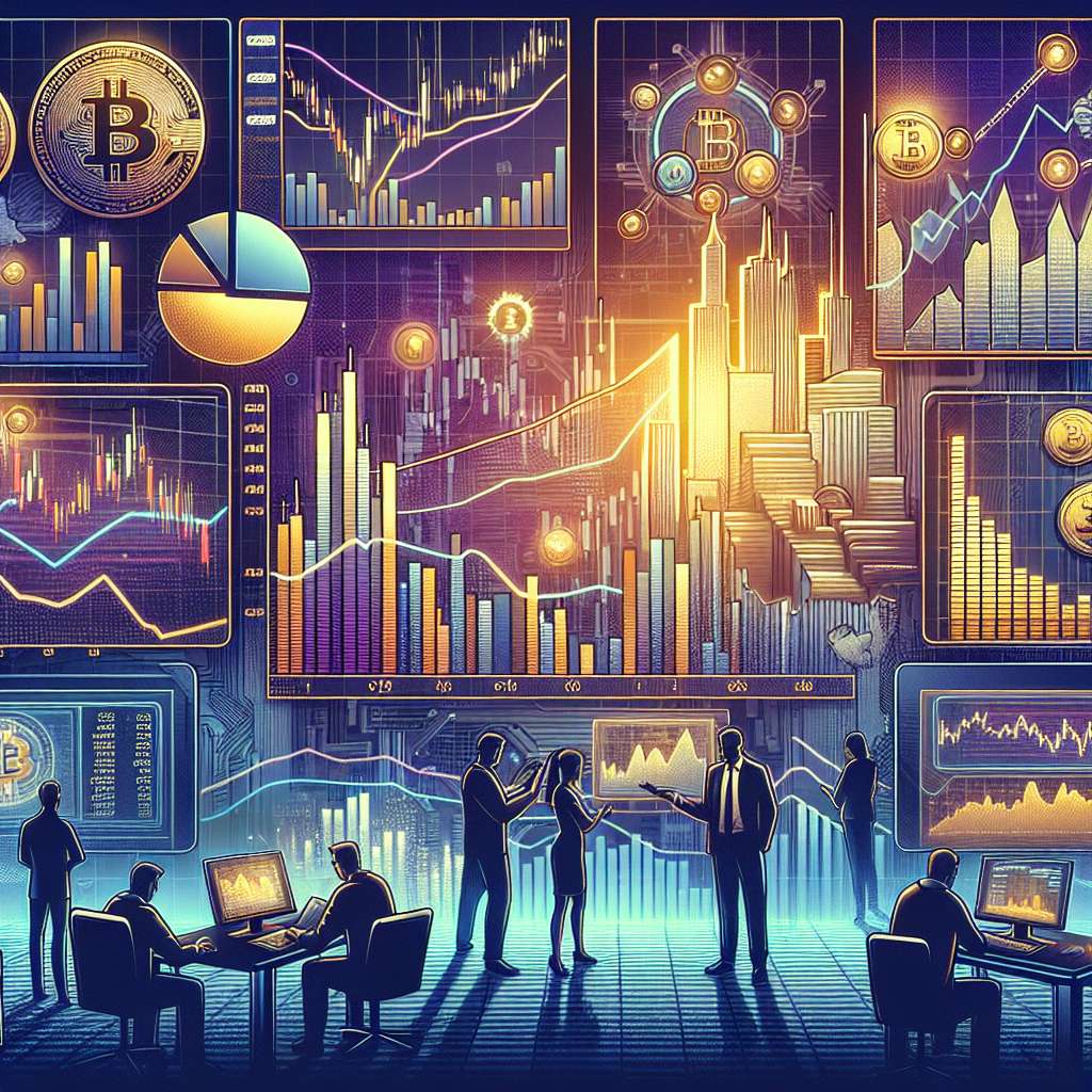 How can I use stock ticker tapes to monitor the performance of different cryptocurrencies?