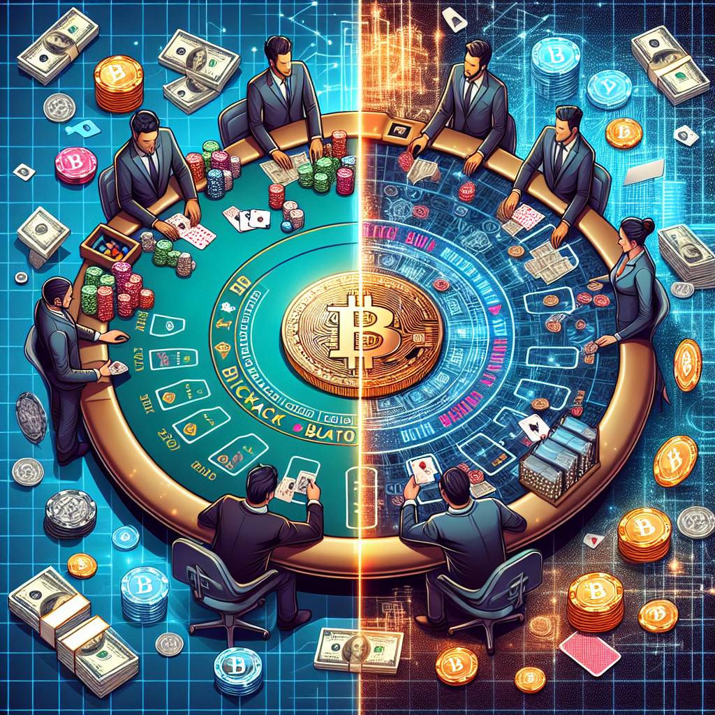 How does playing bitcoin blackjack differ from traditional blackjack?