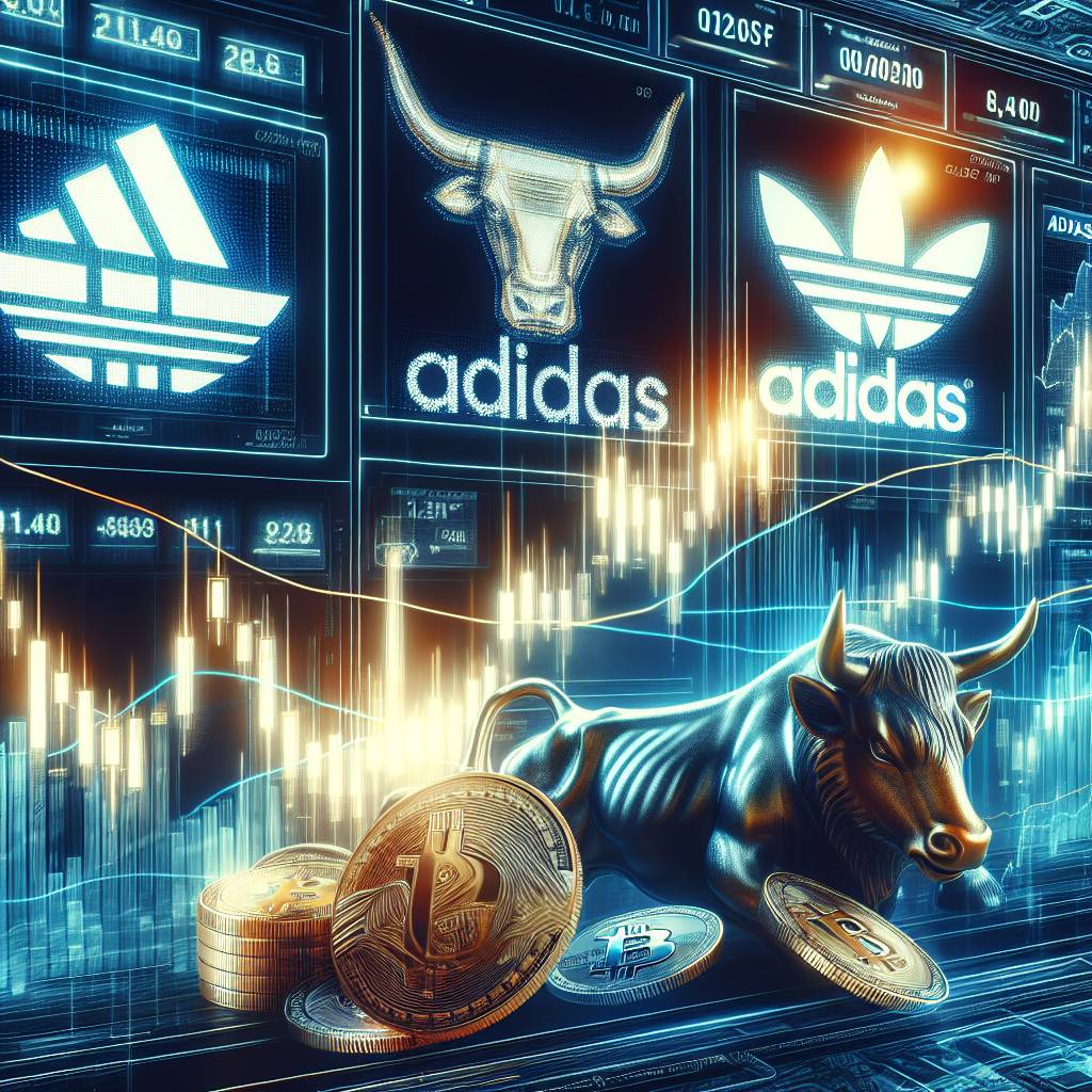 Are there any correlations between the Adidas stock price and the performance of digital currencies?