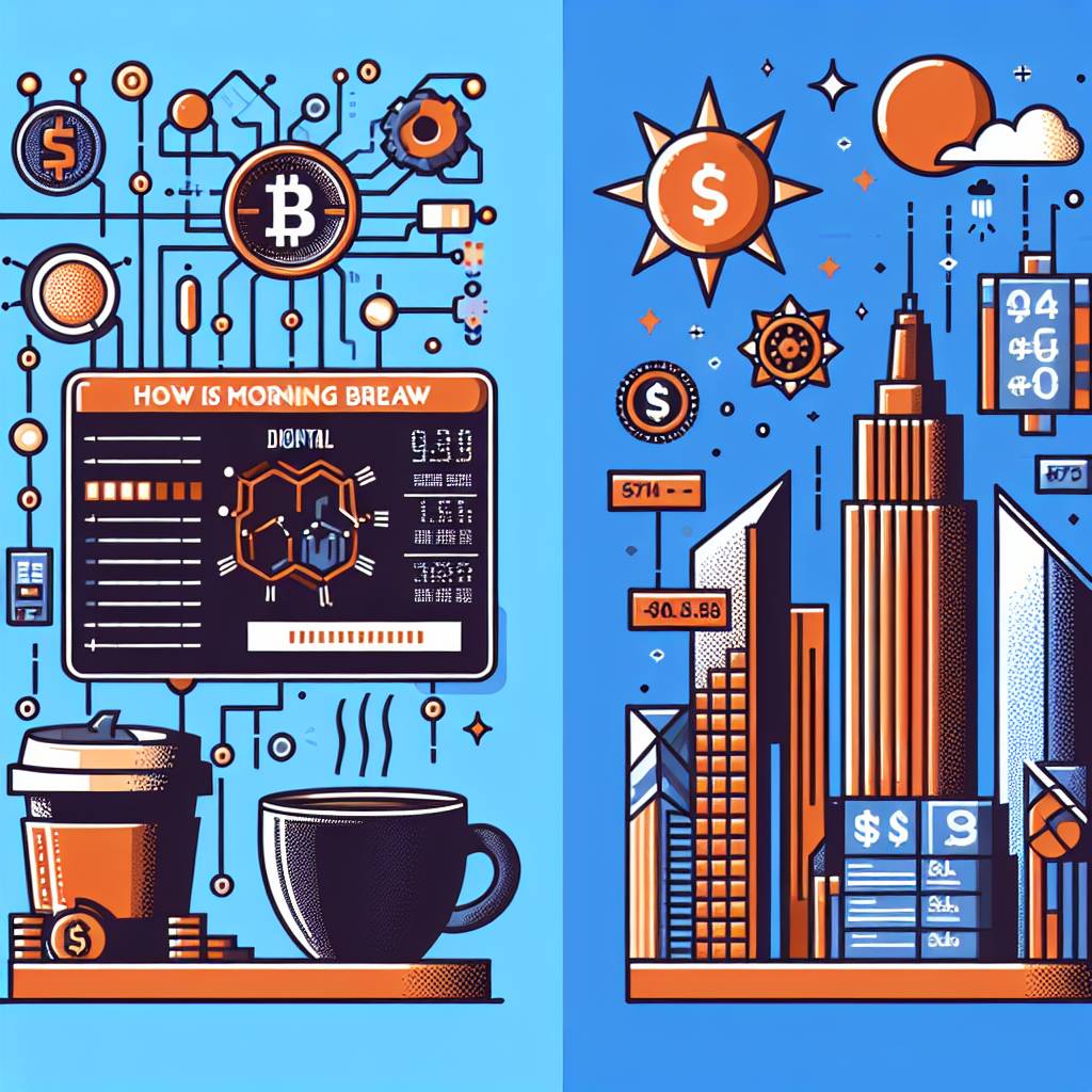 How does the morning brew newsletter review the performance of different cryptocurrencies?