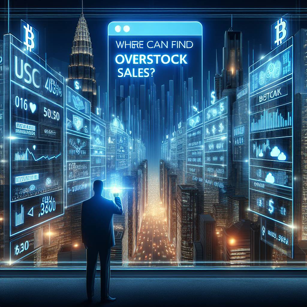 Where can I find overstock sales on bitcoin?