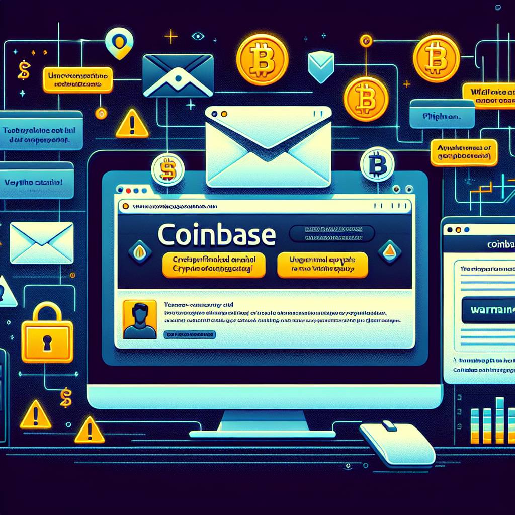 What are the signs of a phishing email claiming to be from Coinbase?