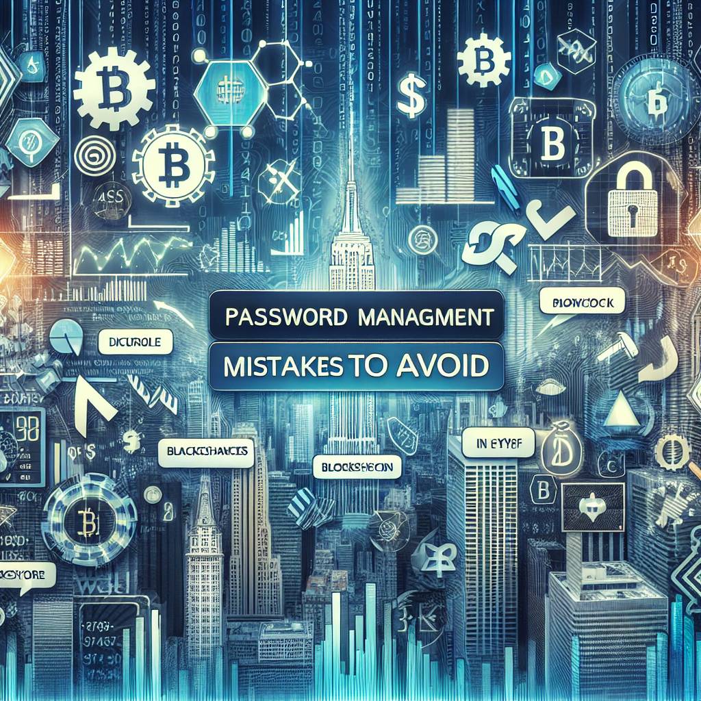 What are the common password management mistakes to avoid in the world of cryptocurrencies?