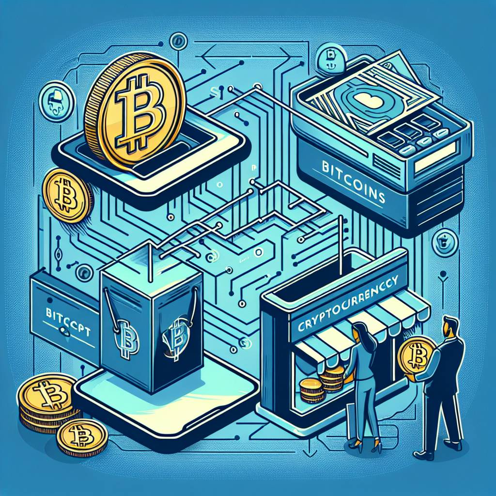 What are the steps to pay with bitcoins in a physical store?