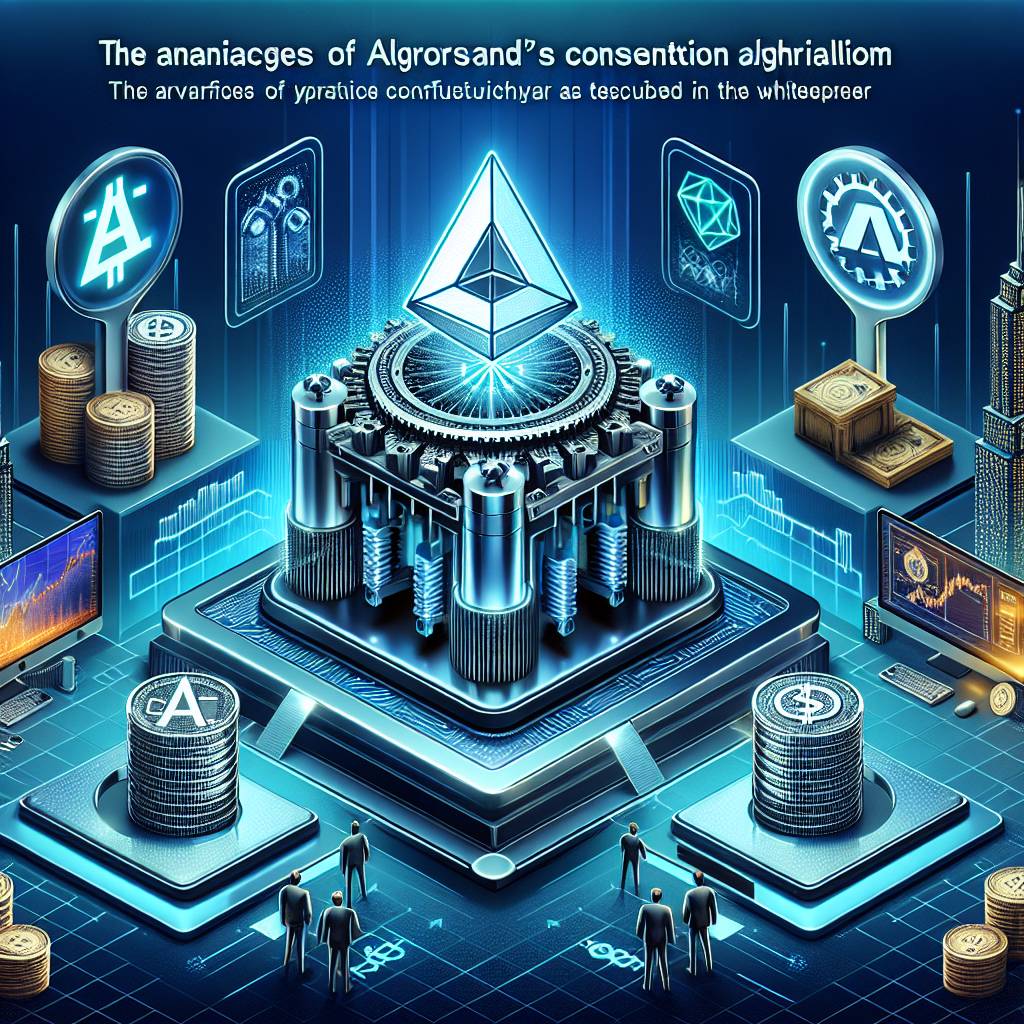 What are the advantages of Algorand's consensus algorithm as described in the whitepaper?