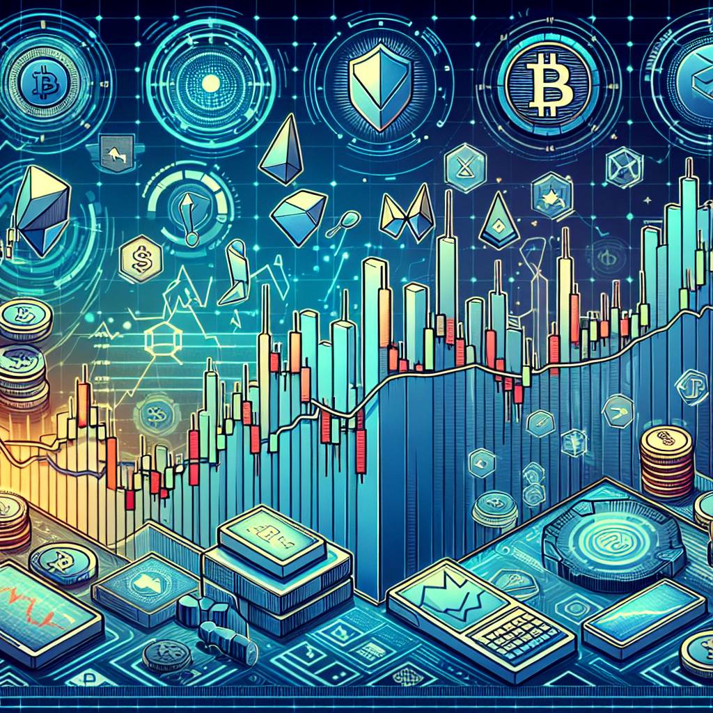 Which chart patterns are commonly seen in the price movements of popular cryptocurrencies?