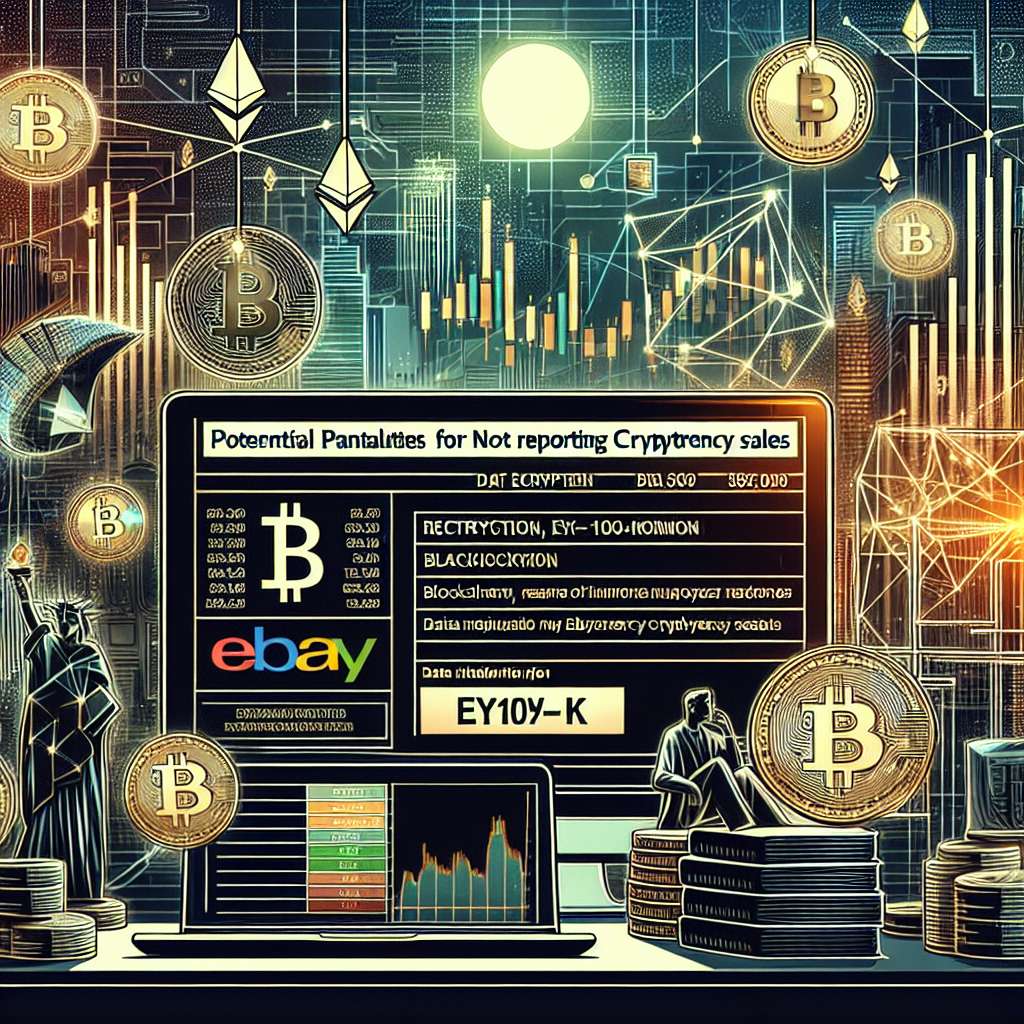 What are the potential penalties for not reporting eBay 1099-K earnings from cryptocurrency sales?