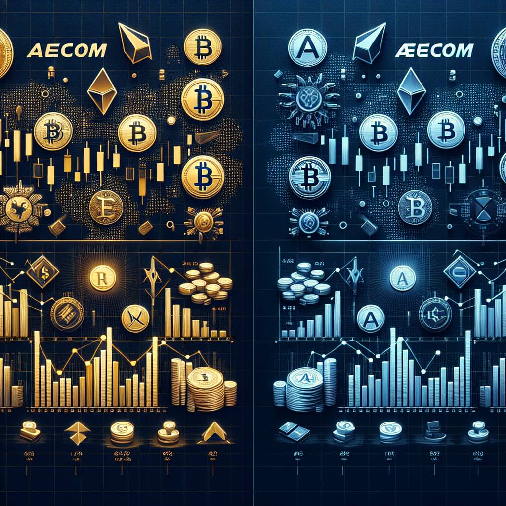 How does AECOM stock performance compare to the performance of popular cryptocurrencies?