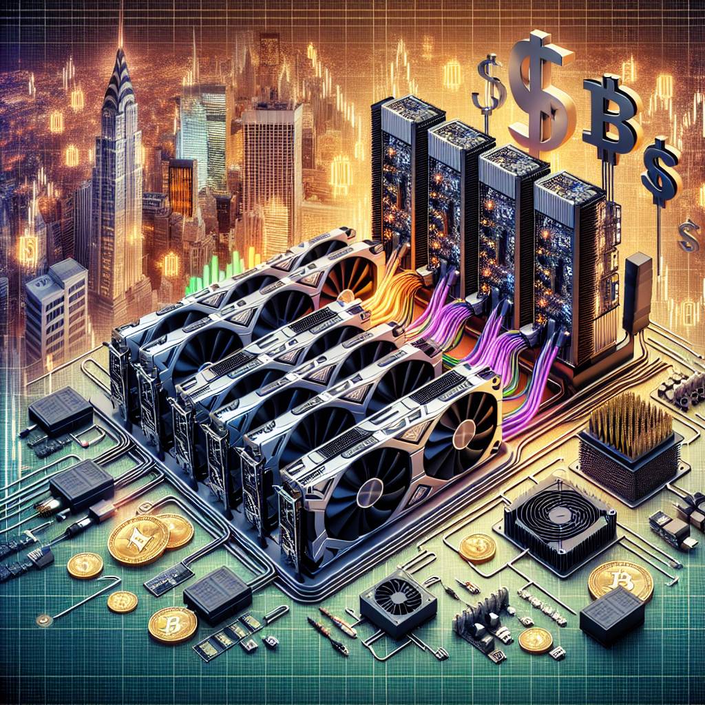 What are the recommended power supply specifications for a high-performance GPU mining setup in the cryptocurrency industry?