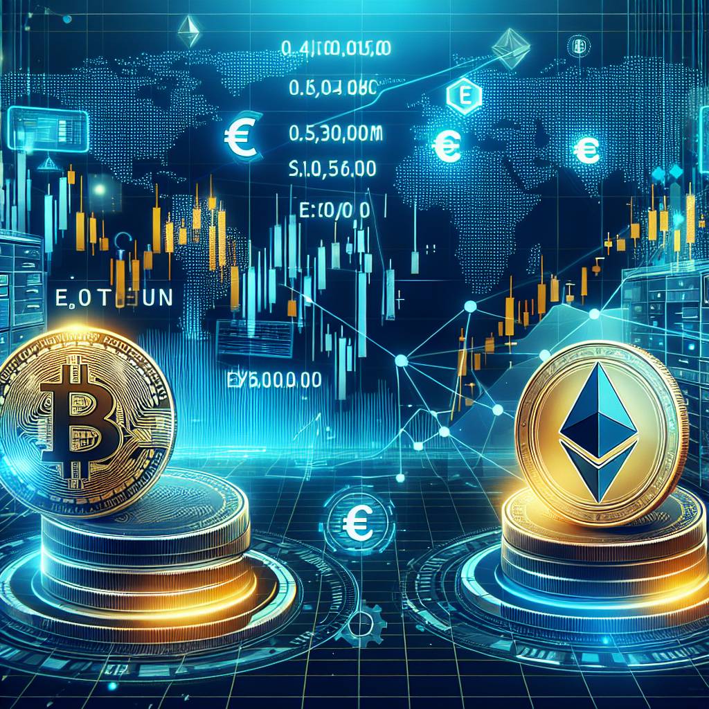 How does the euro exchange rate compare to popular cryptocurrencies like Bitcoin and Ethereum?