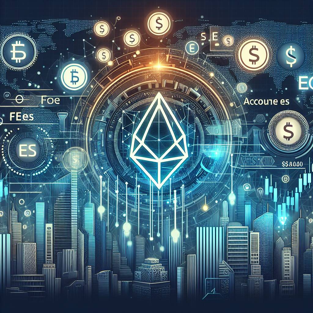 What are the fees associated with creating and maintaining an EOS account for digital currency transactions?